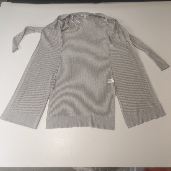 Love Tree Size Small Gray Ribbed Cardigan - Picture 5 of 14